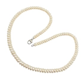 K Pearl Sterling Silver Necklace 30.9 G