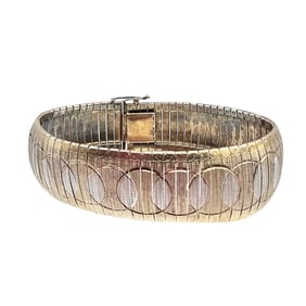 Italy Milor Sterling Silver Omega Chain Bracelet 30 G