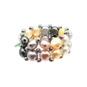 Pearl Sterling Silver Ring 3 G