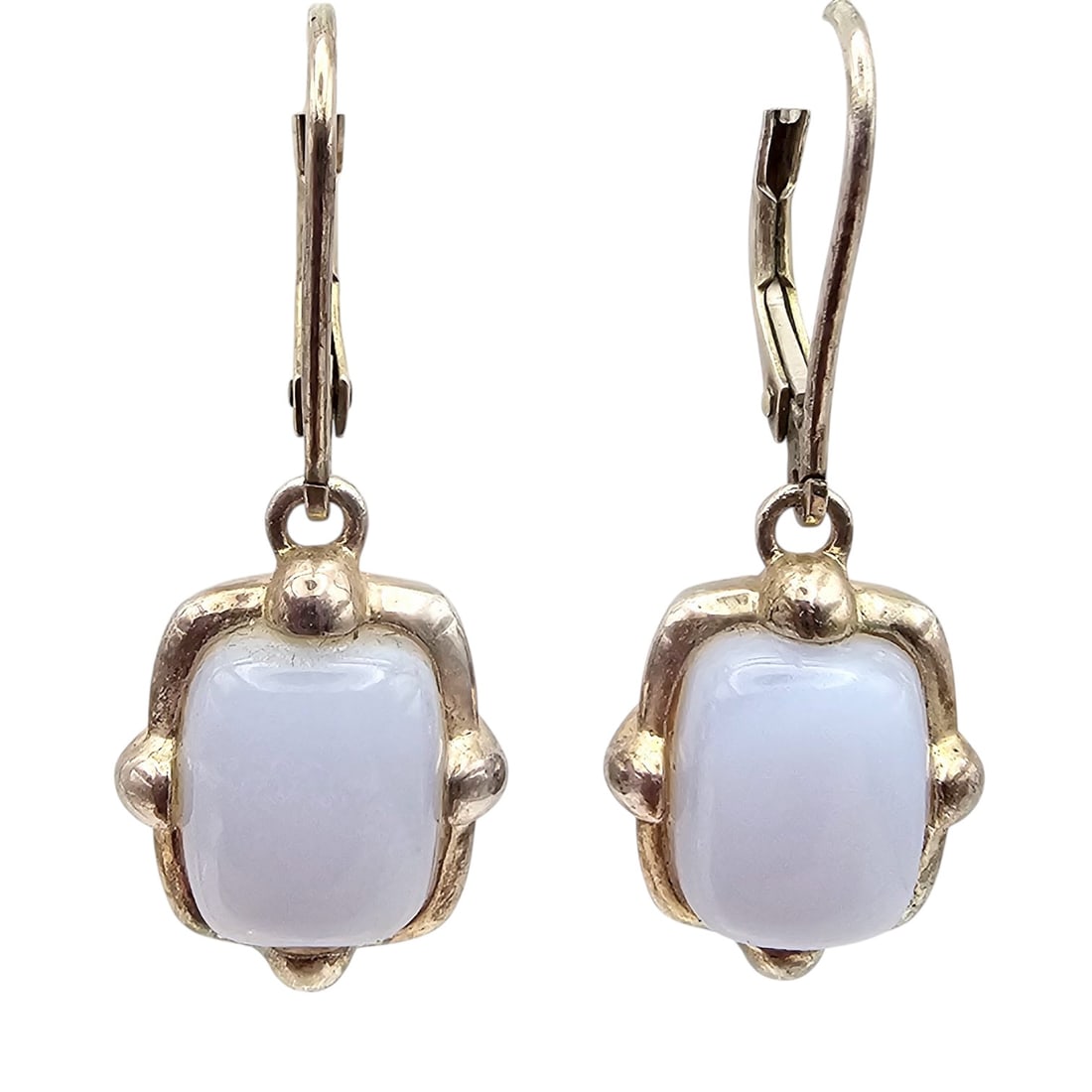 Agate Sterling Silver Drop Dangle Earrings 5.2 G: Agate Sterling Silver Drop Dangle Earrings 5.2 G
