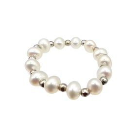 Pearl Sterling Silver Ring 1.5 G