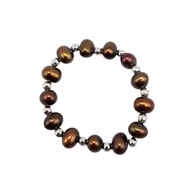 Pearl Sterling Silver Ring 1.4 G