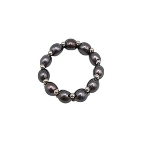 Pearl Sterling Silver Ring 2.6 G