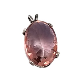 FI Rhinestone Sterling Silver Pendant 1.9 G