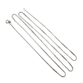 Sterling Silver Box Chain Necklace 7.5 G