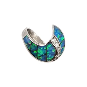 Opal Sterling Silver Pendant 2.8 G