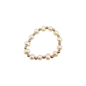 Pearl Sterling Silver Ring 1.4 G