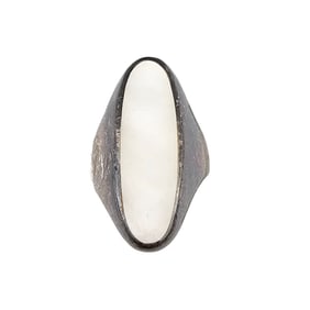Mother Of Pearl Sterling Silver Ring Size 5.75 8.7 G