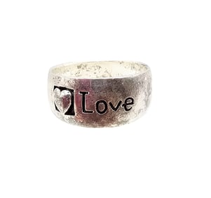 LA Sterling Silver Love Ring Size 5.5 3.5 G