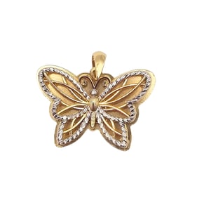 JCM Gold Over Sterling Silver Butterfly Pendant 3.5 G