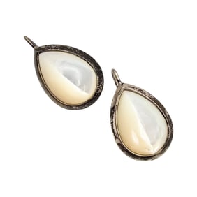 Mother Of Pearl Sterling Silver Drop Dangle Earrings 7.5 G