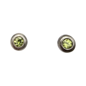 Peridot Sterling Silver Earrings 3.5 G