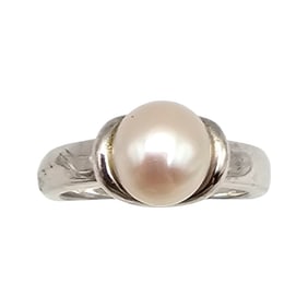 Honora Pearl Sterling Silver Ring Size 5.75 5.3 G
