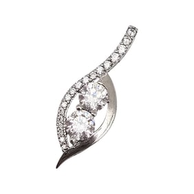 IBB Clear Stone Sterling Silver Pendant 1.8 G