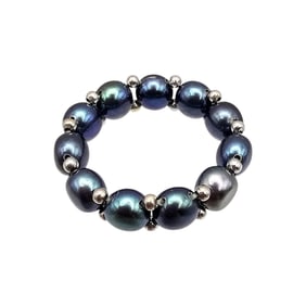 Pearl Sterling Silver Ring 2.8 G