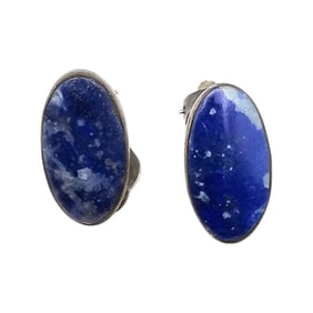 Lapis Sterling Silver Earrings 4.7 G