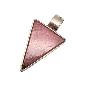 Rhodonite Sterling Silver Floral Pendant 5.8 G
