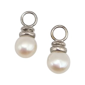 Pearl Sterling Silver Earring Pieces 2.1 G