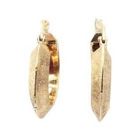 Veronese Italy Gold Over Sterling Silver Hoop Earrings 6 G