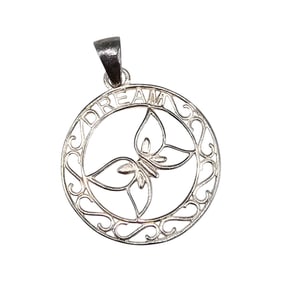 Sterling Silver Butterfly Dream Pendant 2.3 G