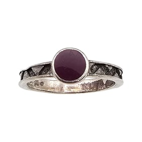 Old Carlisle Jewelry Albuquerque Charoite Sterling Silver Ring Size 5.5 2.2 G