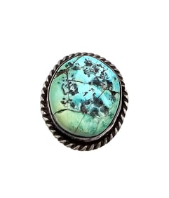 Navajo Turquoise Sterling Silver Ring Size 6.75 10.2 G
