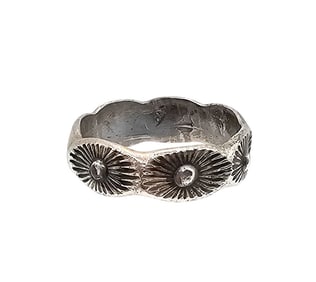 Navajo Sterling Silver Flower Ring Size 5.75 2.8 G