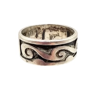 Signed Hopi Sterling Silver Ring Size 13 9.5 G