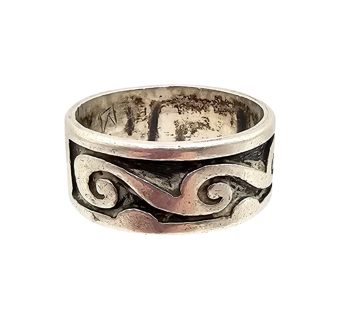 Signed Hopi Sterling Silver Ring Size 13 9.5 G (1 of 4)