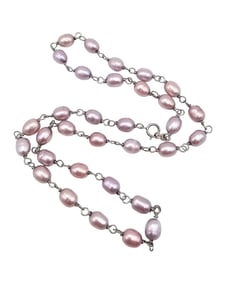 CW Pearl Sterling Silver Necklace 15.4 G