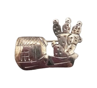 Mexico TH-78 Sterling Silver Brooch 2.9 G