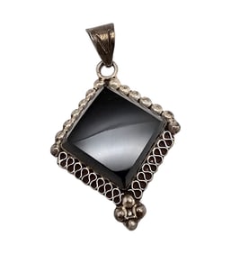CII Mexico Onyx Sterling Silver Pendant 13.8 G
