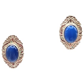 Mexico Quartz Sterling Silver Earrings 15.2 G