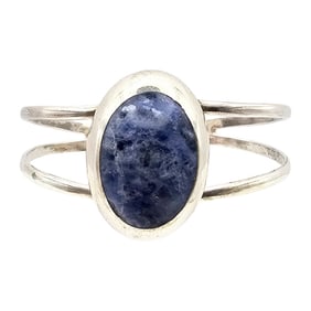 Mexico Sodalite Sterling Silver Cuff Bracelet 24.2 G