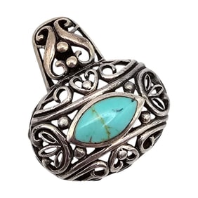 NF Howlite Sterling Silver Pendant 7.5 G