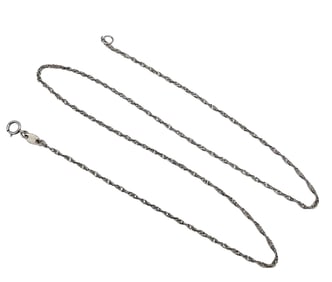 Sterling Silver Twist Chain Necklace 2.5 G
