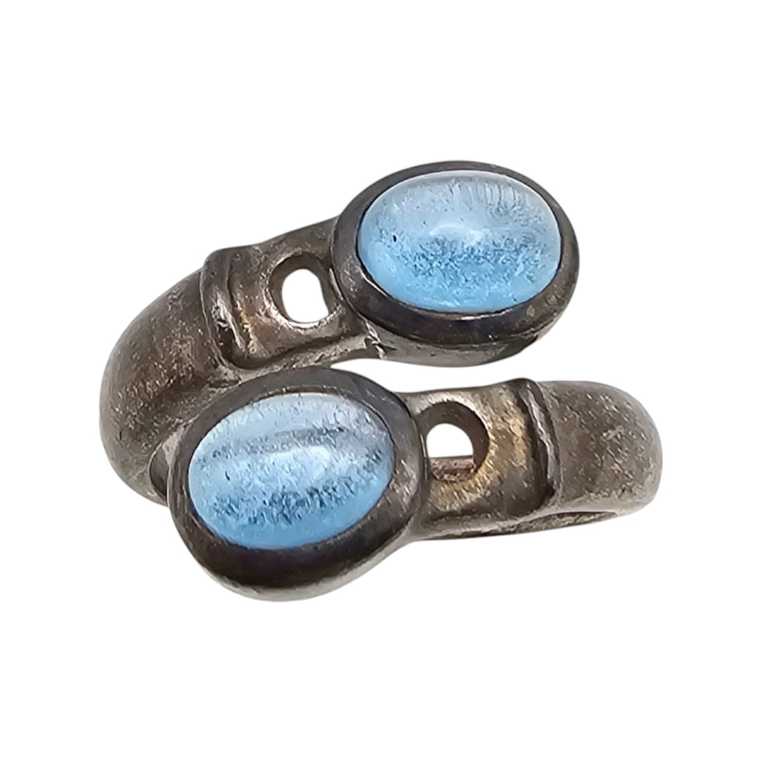 Topaz Sterling Silver Cocktail Ring Size 7 6.4 G (1 of 4)