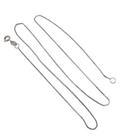 Sterling Silver Box Chain Necklace 1.6 G