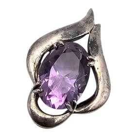 Amethyst Sterling Silver Pendant 5 G