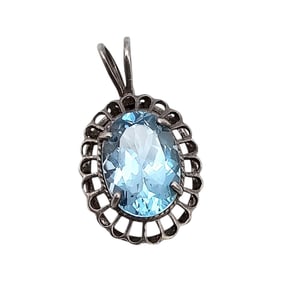 Topaz Sterling Silver Pendant 4.1 G