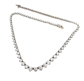 FC Cubic Zirconia Sterling Silver Necklace 23.8 G