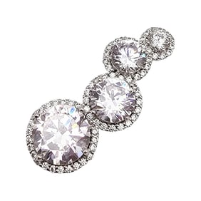 Dm Rhinestone Sterling Silver Pendant 5.9 G