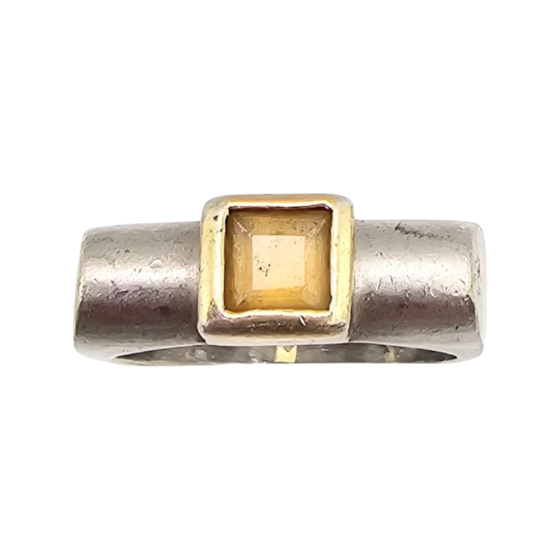 Heat Treated Amethyst Sterling Silver Cocktail Ring Size 7.5 5.8 G (1 of 4)