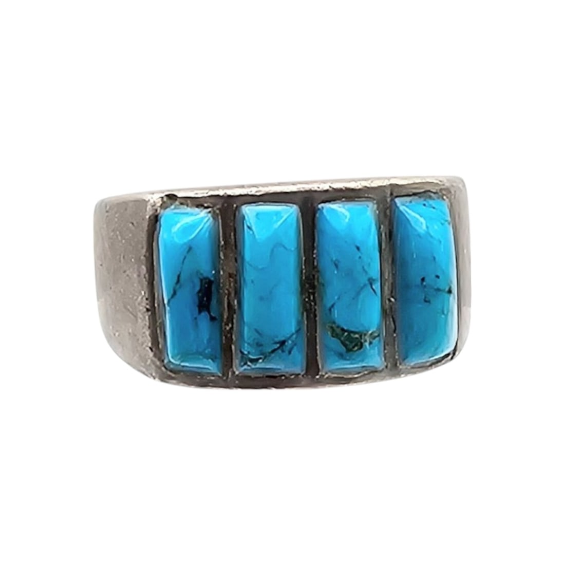 Navajo Turquoise Sterling Silver Ring Size 5.75 13.7 G (1 of 4)
