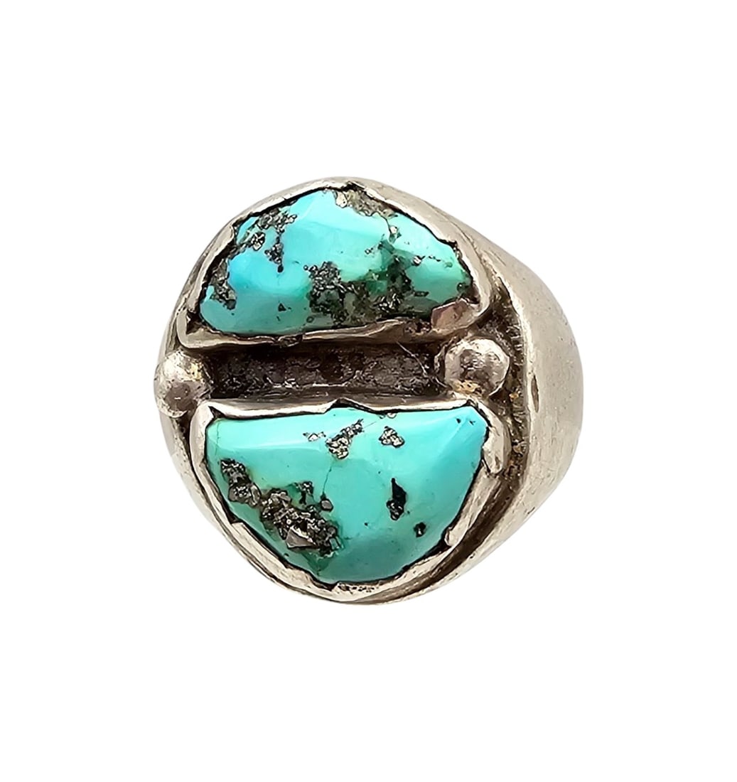 Navajo Turquoise Sterling Silver Ring Size 6.5 13.5 G (1 of 4)