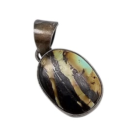 Randall Endito Turquoise Sterling Silver Pendant 3.5 G