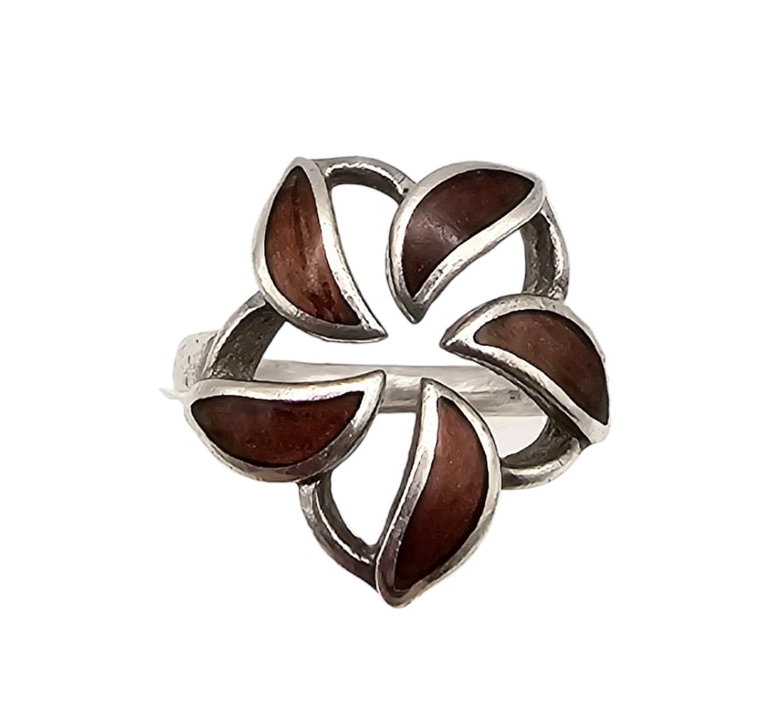NA HOKA Jasper Sterling Silver Ring Size 5 4.2 G (1 of 4)