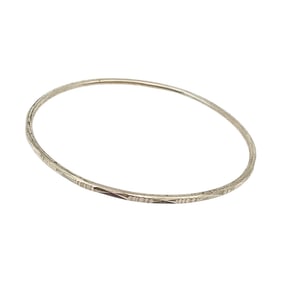 Sterling Silver Etched Bangle Bracelet 4.7 G