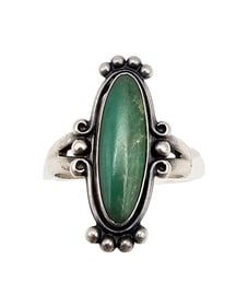 Bell Trading Post Turquoise Sterling Silver Ring Size 5.5 4.6 G