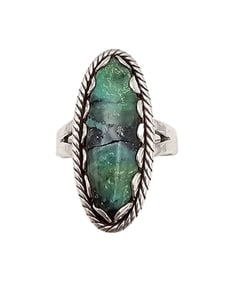 Bell Trading Post Turquoise Sterling Silver Ring Size 5.75 4.8 G
